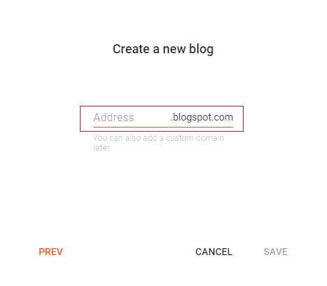 create blog url